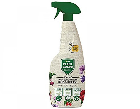VITAX Organic Plant Guard Spray 750ml, provides natural protection from bugs and disease. Removes pests, fungal spores, dust and wax from plants,