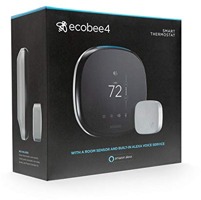 ecobee4 Smart Thermostat with Built-in Alexa, Room Sensor Included