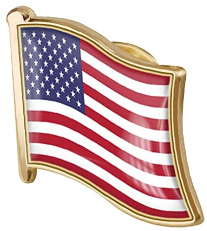 Zonster 1pc De La Solapa De La Bandera Americana Pin Pin De Metal Broche USA Estados Unidos De La Bandera Pin De La Solapa De La Novedad De Accesorios