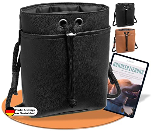 Pawz&Pawz Leckerlitasche für Hunde | Die stylische Wahl für Futterbeutel Hundetraining & Welpen-Erziehung | Praktisch, robuster Leckerlibeutel + Kotbeutelspender | Gassi-Tasche Hund