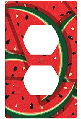 Rote Wassermelonen-Duplex-Steckdosen-Wandplatte, elektrische Steckdosen-Abdeckplatte, klassische Gebäude-einzelne Duplex-Steckdosen-Wandplatte/Schalterplatte/Abdeckung