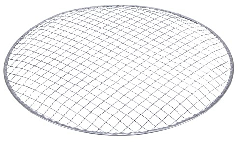 HARFINGTON 5pcs Round BBQ Grill Net 13.6 Dia Galvanized Iron Barbecue Mesh Mat for Baking Smoking Charcoal Grilling Roasting