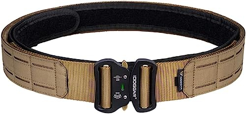 JOMIOD Taktischer Gürtel, Herren Military Schnellverschluss Metallschnalle Nylon Gürtel, 2 Zoll Laserschneiden Kampfbund, Tactical Belt für Outdoor Military Equipment Field Special Girdle (CB,L)