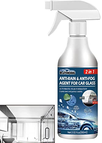 Veeteah Car Anti Fog Spray, Anti-Fog Cleaner Agent for Windshield, 2 Oz Film Coating Agent for Automotive Interior Glass and Mirrors To Prevent Fogging and Improve Driving Visibility