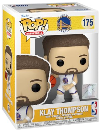 Funko POP! NBA: Warriors - Klay Thompson | Offizielles Sport Merch - Vinyl Sammelfigur als Regal Deko - Geschenkidee zum Geburtstag für Fans und Sammler