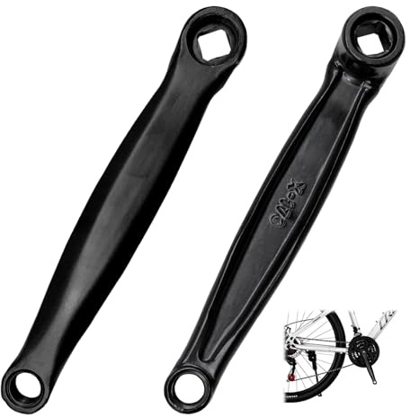 Fahibin 2PCS Bike Crank Arm Set, 17cm Durable Diamond Hole Bicycle Crank Arm,for Bike Repairing (2 Left)