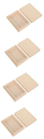 ibasenice 4stücke Multipurpose Holzkarten Aufbewahrungskoffer Praktischer Pokerkarten Organizer Rechteckige Box Für Spielkarten Und Kleinteile Für Spieleabende Und