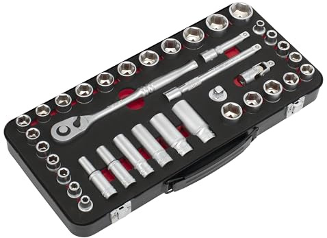 Sealey Premier Platinum 37pc 3/8 Sq Drive Socket Set - Metric/Imperial - AK7923
