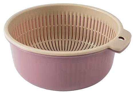 susiodeu Passoire Polyvalente Gadget de Cuisine Essentiel pour Tous Les Besoins de Cuisson Panier Taomi en Plastique Multifonctionnel Passoire de Cuisine, Rose Clair, Moyen