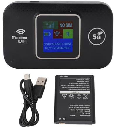 Fockety 4G LTE Router, 300Mbps High Speed Portable WiFi Wireless Mobile Hotspot with SIM Card Slot, USB Powered Sharing Up to 10 WiFi Devices 4G Mobile WiFi for Europe