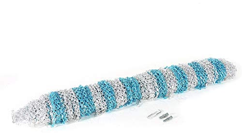 ANKROYU 90X214.5cm Metal Curtain, Aluminum Fly Control Decoration Door Screen, Metal Chain Strip Curtain, Chain Curtain for Doorway Grey
