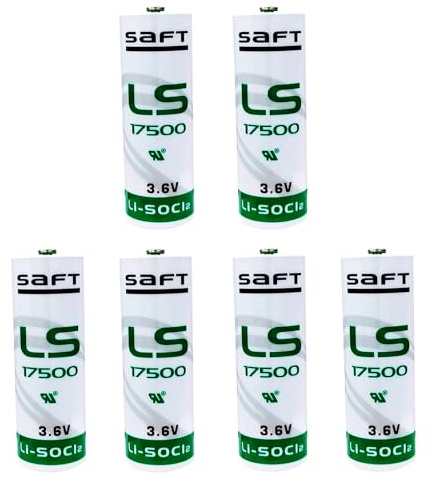 LS17500 Lot de 6 batteries de rechange 3,6 V pour batterie au lithium LS17500 3600 mAh pour surveillance de flotte, machines-outils CNC