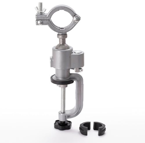 PROFI-PARTNER Étau rotatif – Angle réglable grâce à une rotule flexible à 360 degrés, adaptateur d'outils, étau d'établi/de table avec pinces en caoutchouc, scie, meulage, lime, soudure
