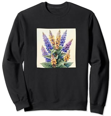 Anise Hyssop Bouquet Floral Pastel Colors Graphic Sweatshirt