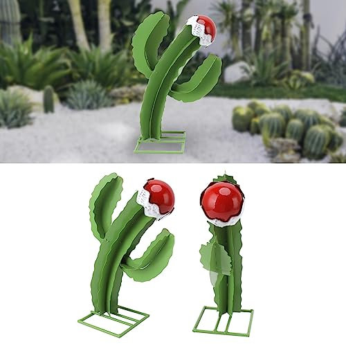 JOROBURO Statue de Cactus d'art en Fer, Figurine de Cactus Esthétique, Sculpture de Cactus, Ornements de Jardin, Décoration Intérieure et Extérieure, Décorations de Cour, Ornements de