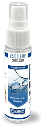 VisioClear® | 1x 30 ml Brillenreiniger Spray mit Sprühaufsatz, gegen Fettflecken & Abdrücke – antistatische & staubabweisende Reinigung der Brille - schonend für alle Gläser-Typen, mit Beschlagschutz