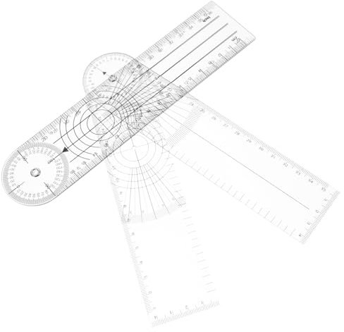 Uonlytech 2stücke Goniometer-winkelmesser-lineal Aus Kunststoff Transparent Für Medizinische Gelenke Und Wirbelsäule Professionelles Messwerkzeug Mit Zentimeterangaben Geeignet Für