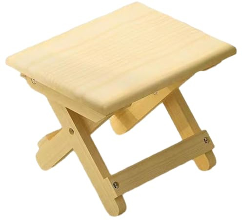 Davivian Campinghocker Klappbar Holz - 20cm Klapphocker Gartenhocker Campingstühle Fußhocker Hocker - Klein Falthocker Angelhocker Für Camping Wandern Jagd Angeln