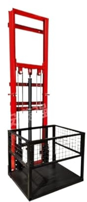 Transpaleta elevadora Plataforma elevadora de carga con riel guía for almacén fábrica doméstica, elevador eléctrico pequeño