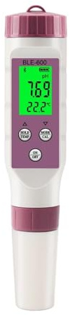 Digitaler Wassertester, 7-in-1-Temperatur-, ORP-, EC-, TDS-, Salz-, SG-, PH-Meter, Online-Bluetooth-Wasserqualitätstester, APP-Steuerung for Trinkwasserlabor-Aquarium