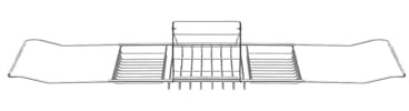 Steel Caddy Tray, Polished Bathtub for Shower & Bath(Silver)