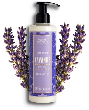 Crema Corporal Hidratante 250ml - Lavanda & Maderas Ambaradas - Piel Seca - Aceite de Oliva y Manteca de Karité - 97% Ingredientes Naturales - Panier des Sens