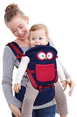 Rufun Babytrage Tiermuster Hüftsitz Ergonomisch für Neugeborene Vorne und Hinten