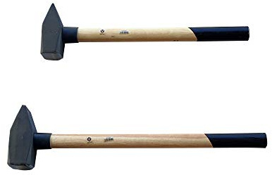 Profi 2-delat set med låssmed hammare hickoryhandtag 3/4 kg hammare slägga