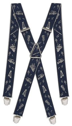 Pierrot - Bretelle Uomo Larghe Premium Vintage - Regolabili Fino A 130cm - Elastico Rinforzato - Garantite A Vita - Clip molto forti - Bretelle Uomo Eleganti
