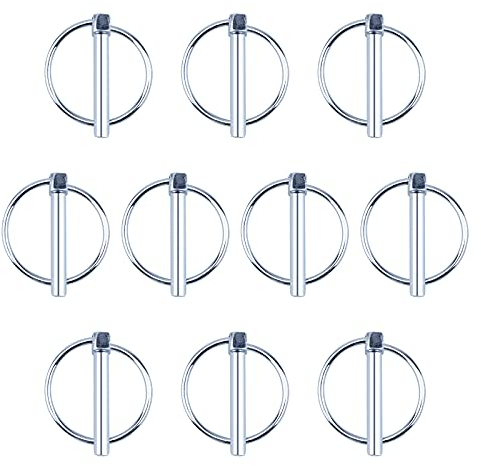 INCREWAY Lynch Pin, 10 Stück, Karbonstahl, Anhängerschlossstift, Durchmesser 8 mm, Lynch-Haltestifte, Verriegelungsstift-Verschlüsse für Rennstrecken, Bauernhof, Rasen