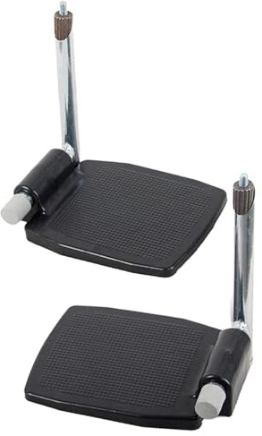 Langlebige Rollstuhl-Fußstütze Abnehmbare hochwertige kratzfeste manuelle Rollstühle Universal-Fußpedal Rollstuhlteile Ausrüstung, Kunststoff mit Stange