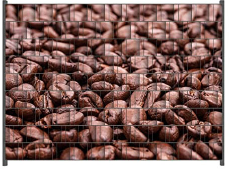 Wallario Zaun Sichtschutz Windschutz für EIN- und Doppelstabmattenzäune in der Größe Breite 2,50m x Höhe 1,80m, Motiv: Frisch geröstete Kaffeebohnen
