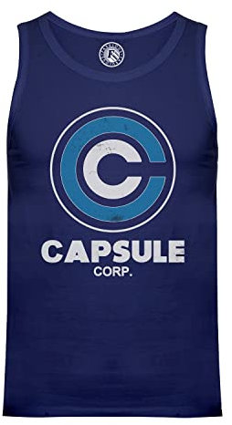 Fabulous Débardeur Homme 100% Coton Bleu Capsule Corp. Geek Jeux Video Serie Film