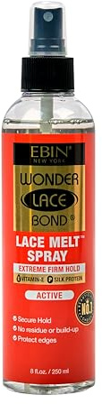 Wonder Lace Bond Melt Spray 250 ml - Extreme Firm Hold (Active) | Flawless,Natural, and Sea mleass finish, No Reside, Long Lasting Formula with Protecting Edges, Perfect for wigs