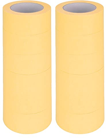 verpacking Kreppband 50 m lang Malerkrepp Malerband, Breite 50 mm Abdeckband Klebeband Malerabdeckband Malerklebeband Handwerkerband (12 Rollen)
