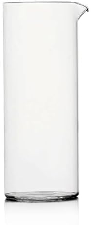Ichendorf Milano Brocca Trasparente senza Manico | Collezione Tube | 120 cl | Vetro Borosilicato | Fatto a Mano