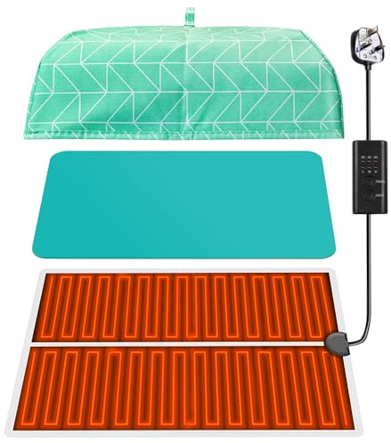 Gobesty Resin Heating Mat, Resin Molds Heating Pad, Resin Heat Mat with Timer and Temperature Control, Easy Resin Dryer for Epoxy Resin Supplies, Resin Molds, Silicone Molds