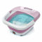 TZS First Austria Klappbares Fußsprudelbad mit Heizung | Pink | Vibration & Sprudelfunktion | Fuß-Massage-Gerät | Fußbadewanne | max. 45°C | Pediküre
