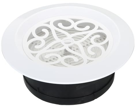 PATIKIL Rejilla de Ventilación Redonda de 6 Pulgadas Difusor de Techo Ajustable con Cubierta de Rejilla de Ventilación de s de Abs y Pantalla para Baño Cocina Blanco