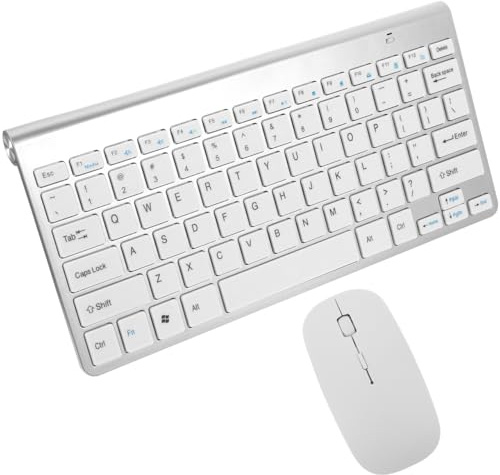 Gatuida Wireless Keyboard and Mouse Combo Set, 2.4GHz Wireless USB Dongle Included, Silent Slim Keyboards, Lag-Free Wireless Keyboard, for Home Office Use Siliver