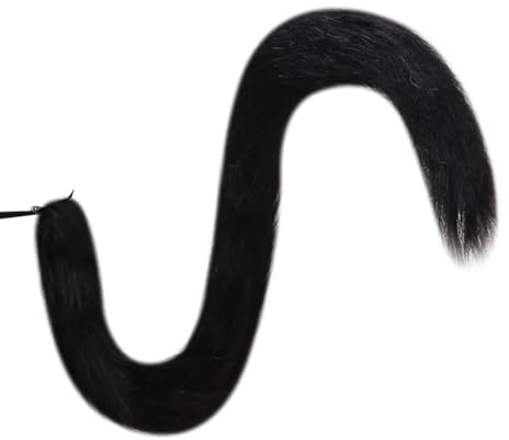 FSSTUD 80 cm großer Kunstfell-Kostümschwanz, Halloween-Party, Katzenschwanz, Tierschwanz, langer Verkleidungsschwanz, großer flauschiger Fuchsschwanz, großer Wolf, Cosplay-Schwanz für Ostern