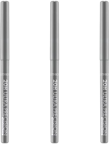 Catrice 20H Ultra Precision Gel Eye Pencil Waterproof, Nr. 120, Grau, langanhaltend, definierend, vegan, wasserfest, ohne Mikroplastikpartikel, Nanopartikel frei, 3er Pack (3x0.08g)