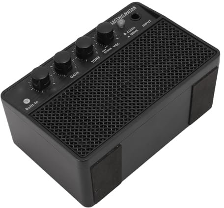 Bassverstärker Tragbarer Wiederaufladbarer 10-W-Subwoofer-Gitarrenverstärker mit Lithiumbatterie für Live-Auftritte Im Freien Stilvolles Schwarz