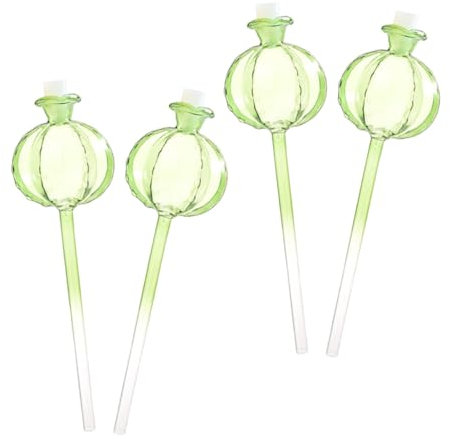 MERRYHAPY 4piezas Globo De Riego Automático para Plantas De Interior Dispensador De Agua De Vidrio Transparente Sistema De Riego Automático para Macetas De Flores