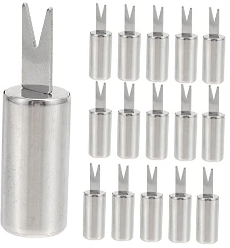 TOPBATHY 20 Stück Edelstahl Maismais Auf Dem Grill Tragbare Grillgabel Cob Grill Maisgriffe Doppelgabel Kleine Grillgabel Spieße Grillspieße Kochspieße Silber