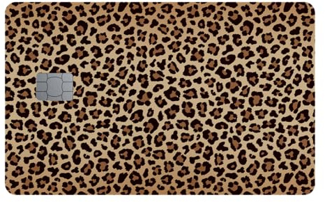 WORKIRAN Leopard Kreditkarten Aufkleber | Transport, Debitkarte, Kreditkarte | Abdeckung & Personalisierung von Bankkarten | Blasenfrei, schlank, wasserdicht