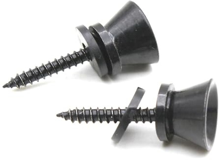 Gitarrengurtschloss, Gurtschlösser aus Metall, Gitarrenzubehör zur einfachen Sicherung Ihres Gitarrengurts (schwarz)