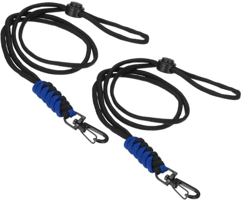 PATIKIL 44cm Collier Porte-Badge Avec Crochet, 2 Pcs Collier Porte-Badge Réglable Long Collier Porte-Badge Pour Porte-Badge Clés Porte-Clé USB Bureau, Bleu