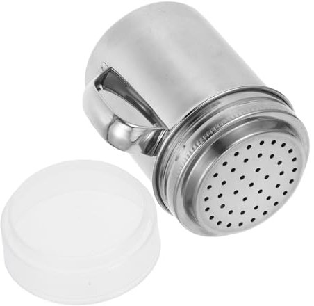 DINHEAROM Shaker De Acero Inoxidable Para Repostería y Cocina Tamizador De Azúcar y Sal Espolvoreador De Polvo Con Asa Para Uso Hogar y Cafeterías
