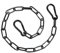 Black Chain, Security Chain, Gate Chain, Chain - 1 Meter Heavy Duty Metal Chain with 2 Detachable Carabiners, for Locking, Fencing, and DIY Projects, Outdoor Fence, Cage, Gate Security Lock